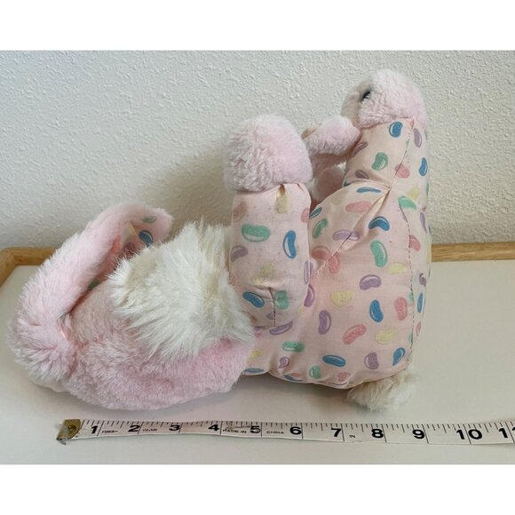 Vintage Creations from TL Toys Easter Bunny Pink White Plush Rabbit Slippers Jel - Picture 11 of 13